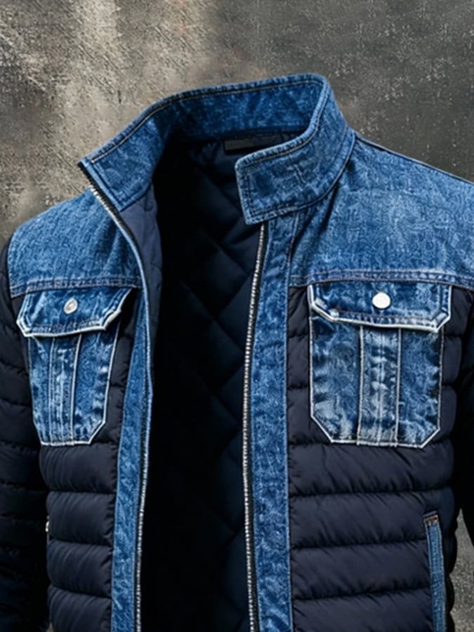 Veste denim matelassée pour homme | Carmino