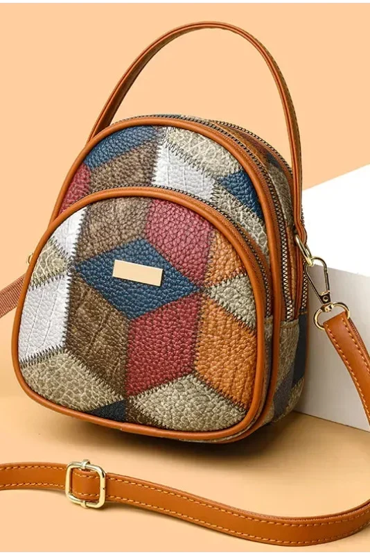 Colette | Sac Bandoulière Femme Coloré à Motif Patchwork