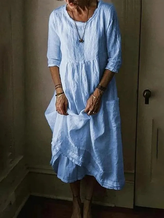 Robe Fluide Ciel, Élégante Et Légère