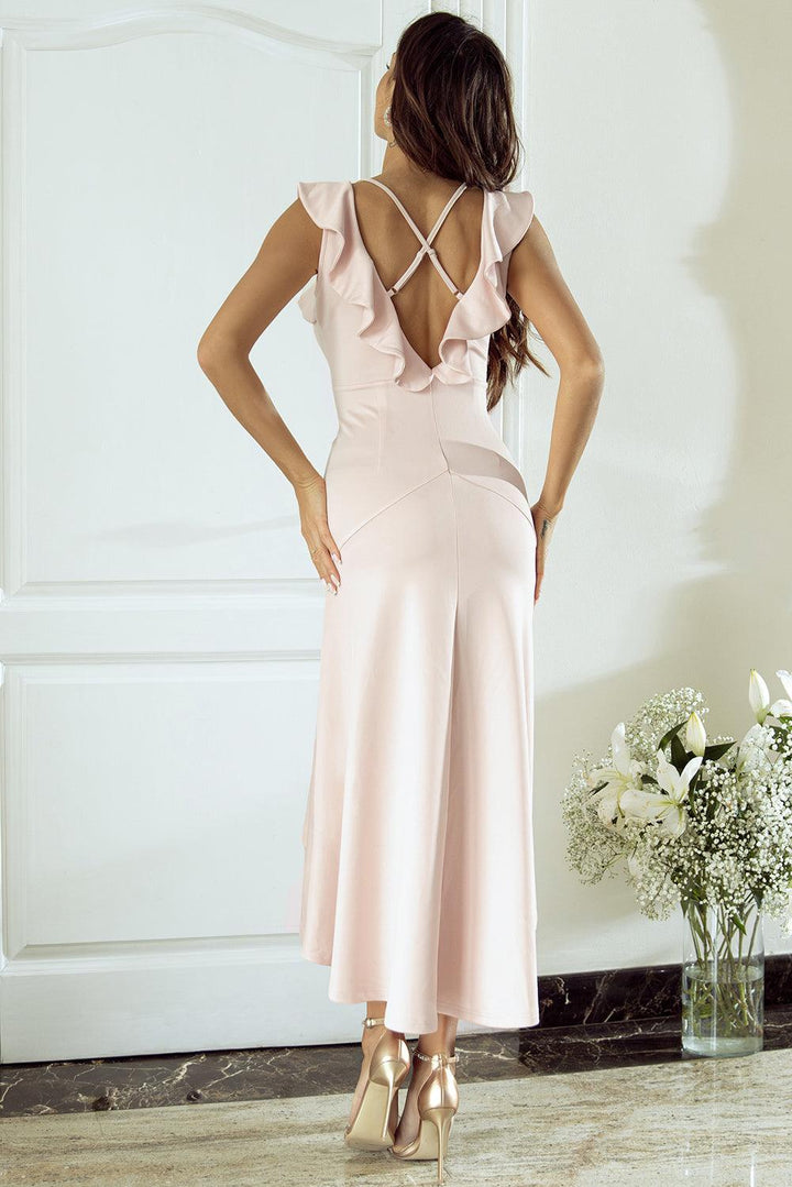 Robe longue dos nu fluide élégante