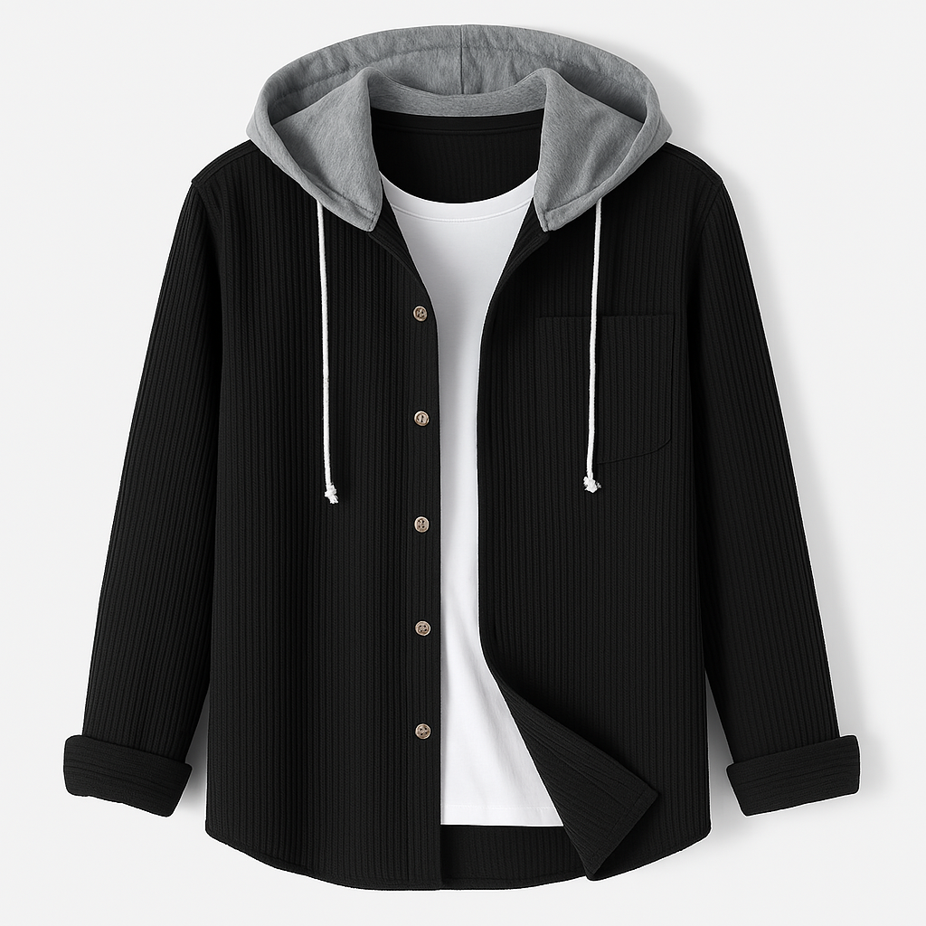 Veste à capuche texturée pour homme | Calviero