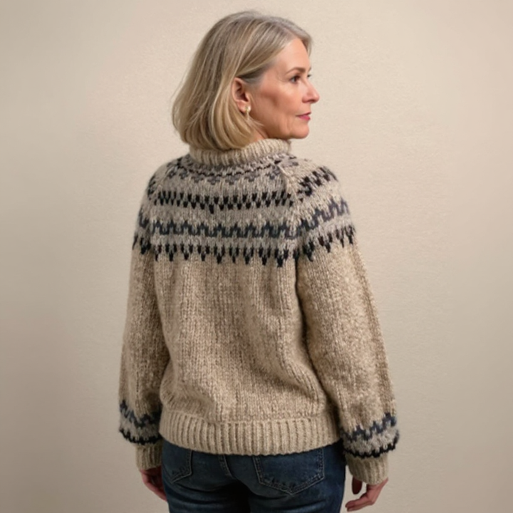 Pull nordique à motifs traditionnels pour femme | Elvira