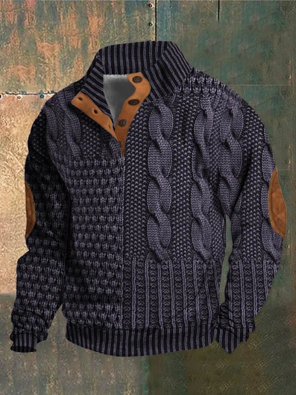 Pull Vintage Élégant | Imprimé Rétro
