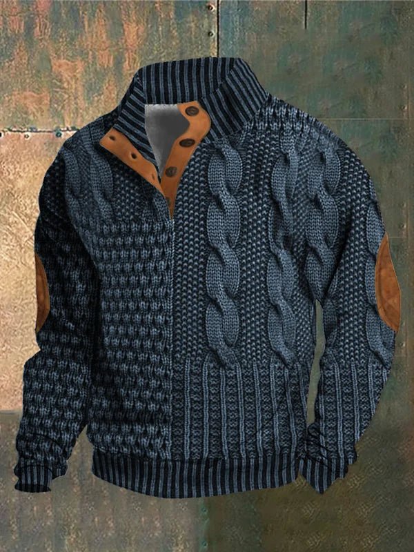 Pull Vintage Élégant | Imprimé Rétro