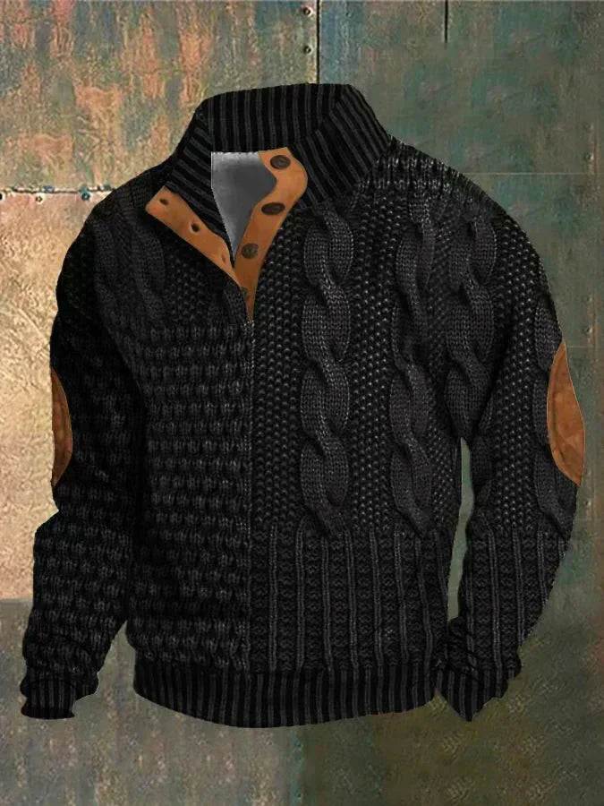 Pull Vintage Élégant | Imprimé Rétro