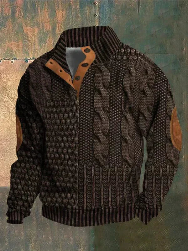 Pull Vintage Élégant | Imprimé Rétro