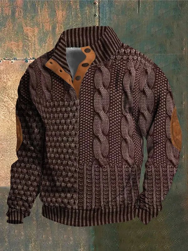 Pull Vintage Élégant | Imprimé Rétro