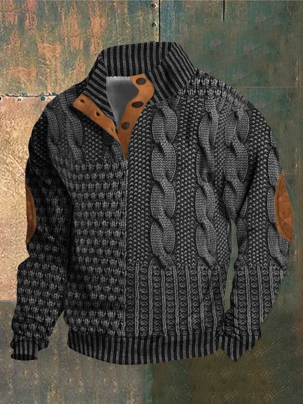 Pull Vintage Élégant | Imprimé Rétro