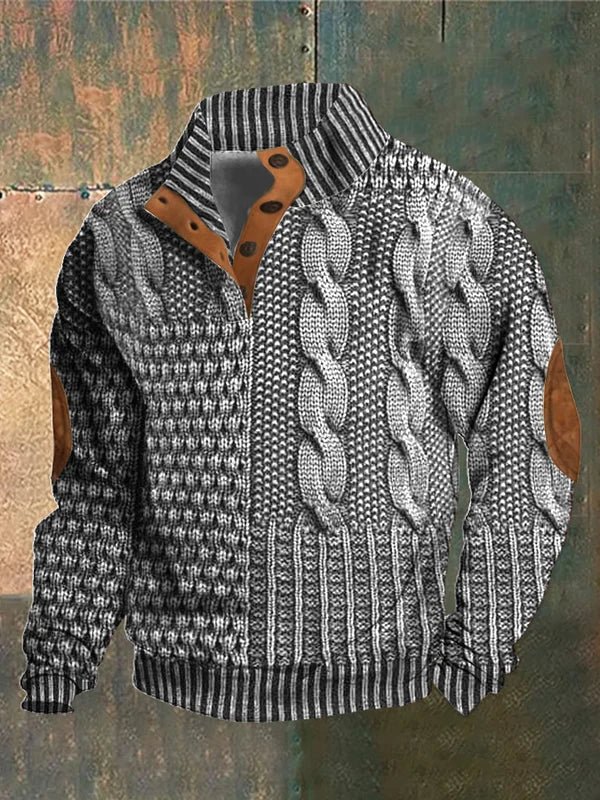 Pull Vintage Élégant | Imprimé Rétro