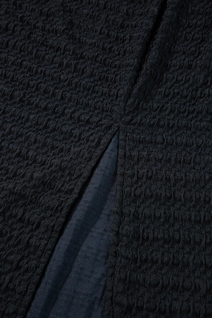 Robe midi fluide taille plissée
