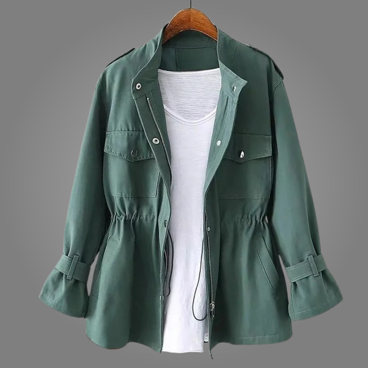 Veste longue structurée avec ceinture pour femme | Élene