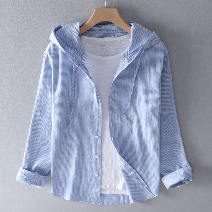 Chemise légère à capuche coupe décontractée pour homme | Maël