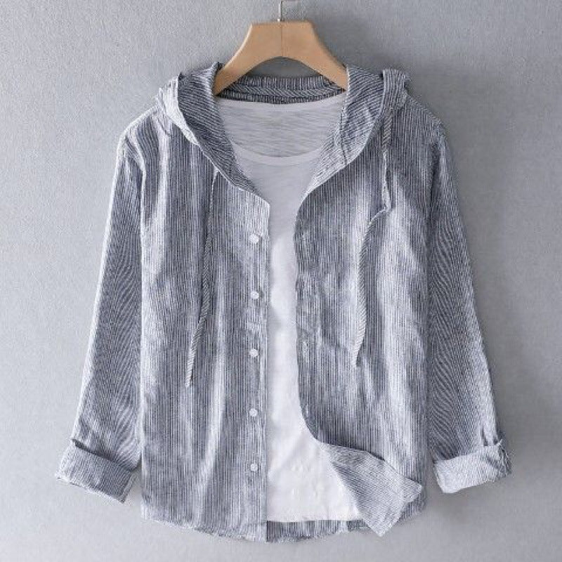 Chemise légère à capuche coupe décontractée pour homme | Maël