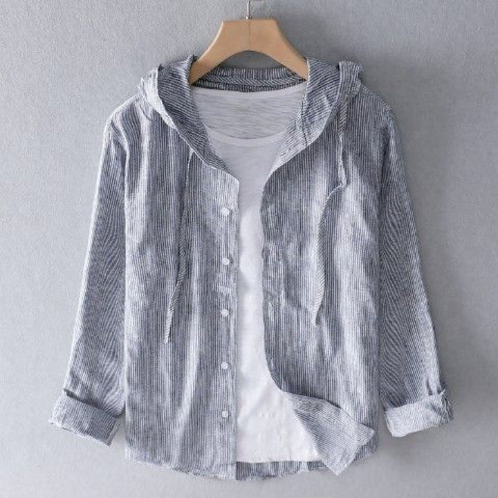 Chemise légère à capuche coupe décontractée pour homme | Maël
