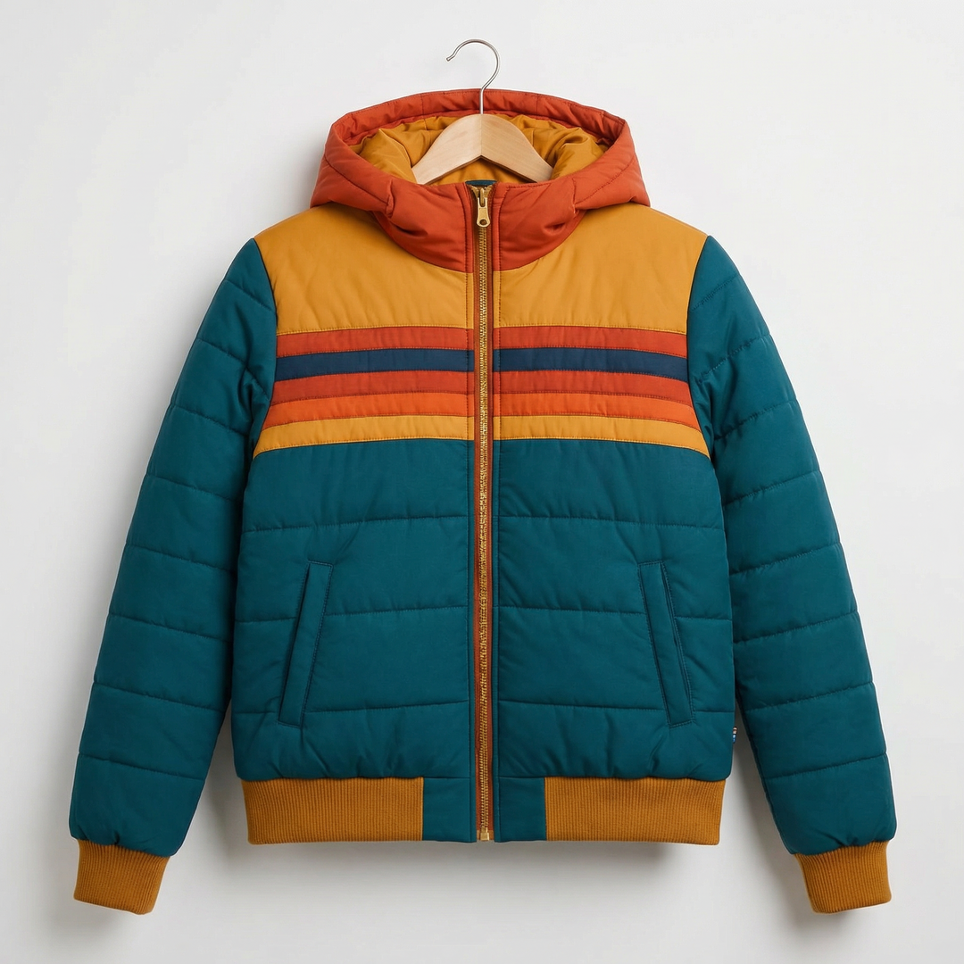 Veste légère à capuche multicolore pour femme | Arlena