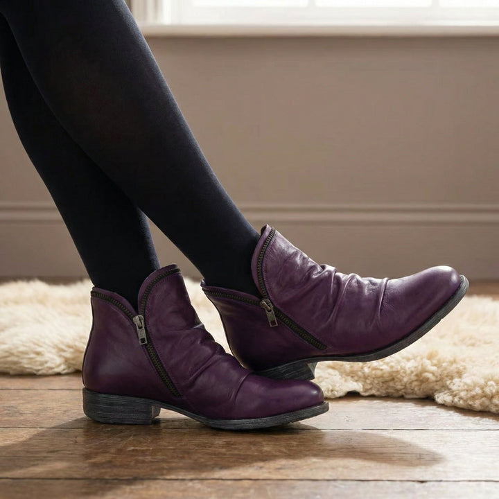 Bottines élégantes à zip latéral pour femme | Lorévia