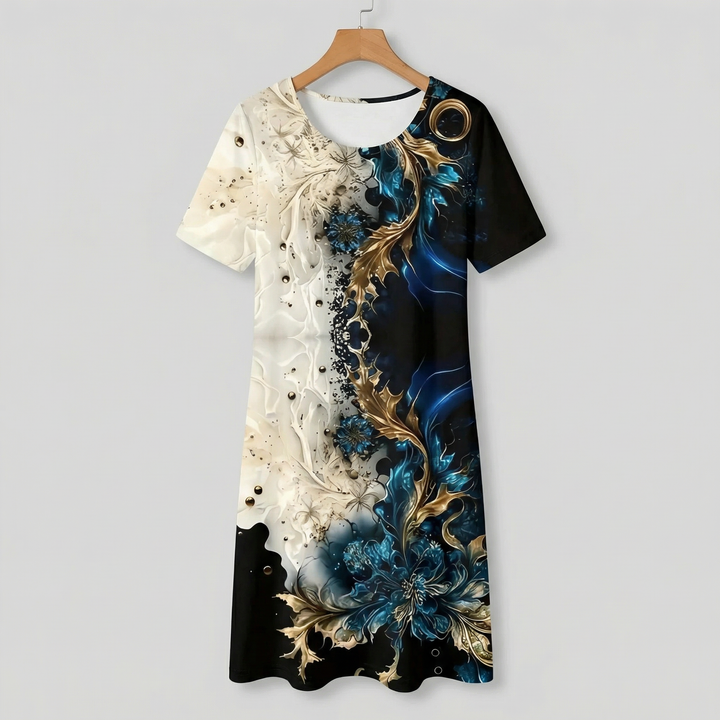 Robe Midi Imprimée Fluide | Celmara