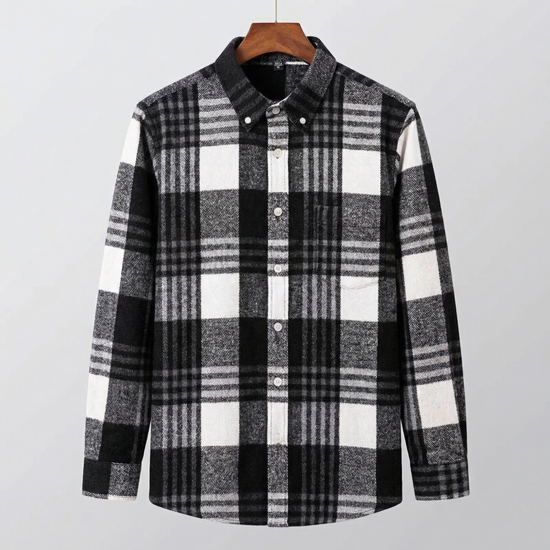 Chemise à carreaux boutonnée pour homme | Venzon