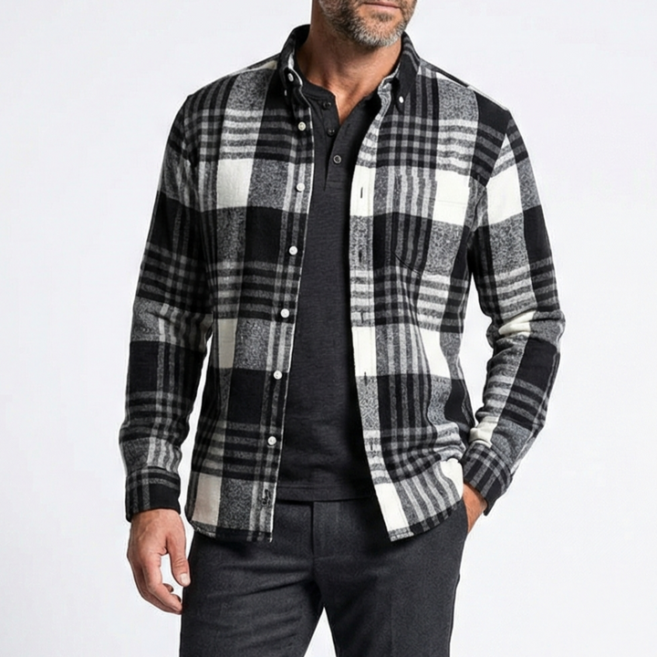 Chemise à carreaux boutonnée pour homme | Venzon