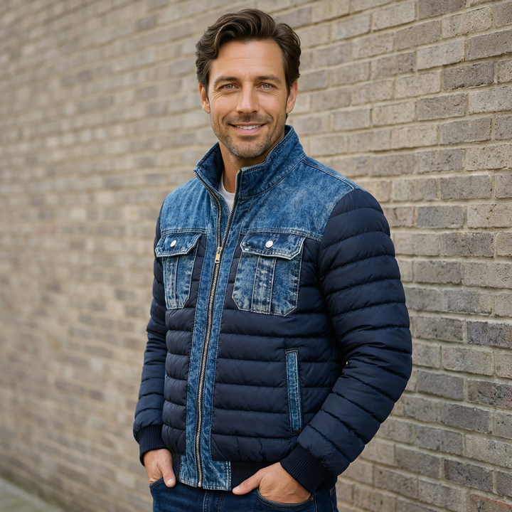 Veste denim matelassée pour homme | Carmino