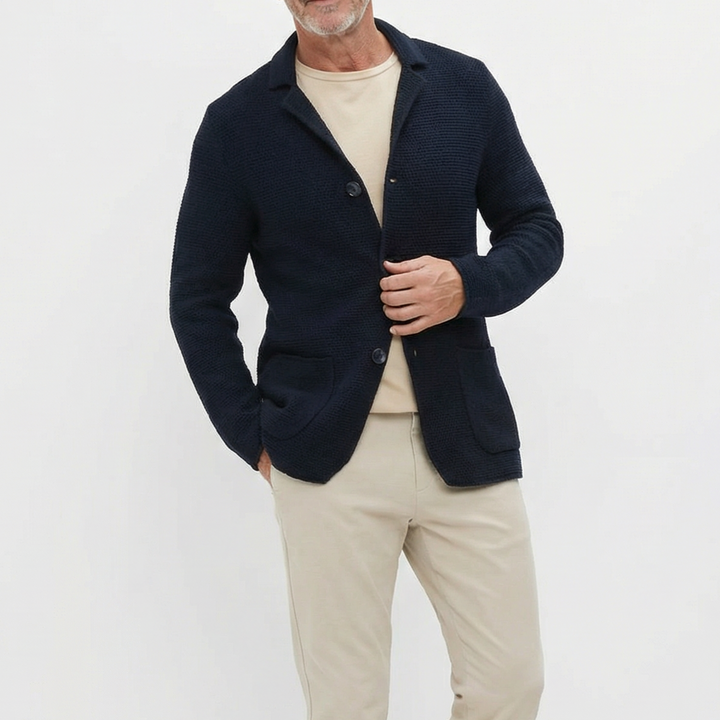 Cardigan élégant boutonné pour homme | Elvardo