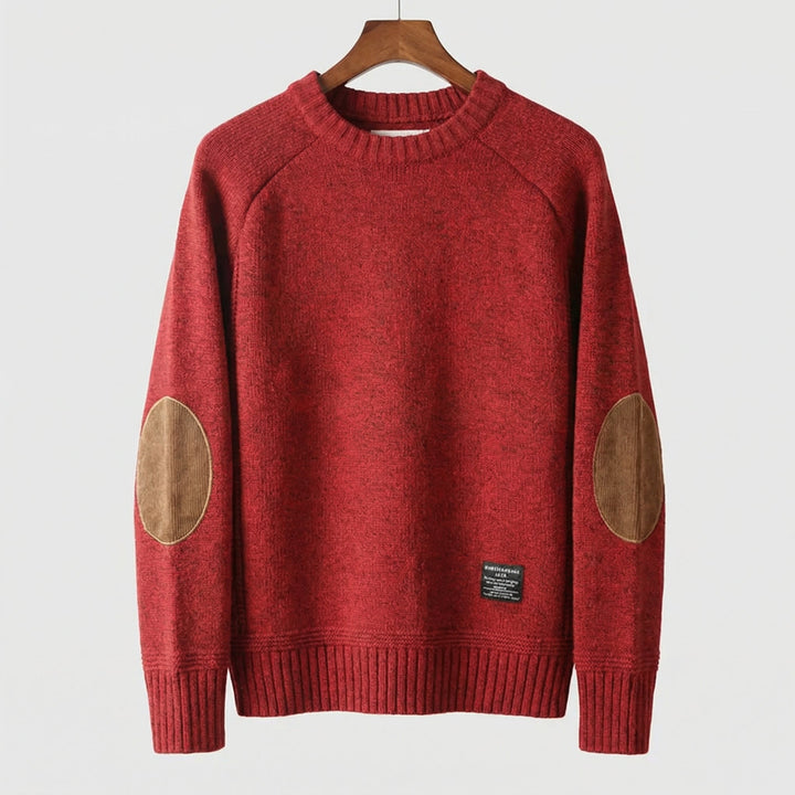 Pull classique à coudières pour homme | Norvian