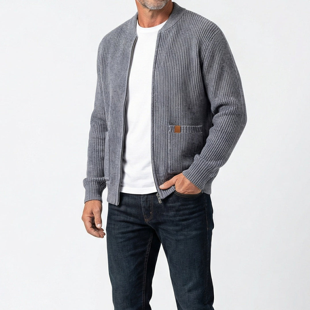 Veste texturée zippée pour homme | Navero