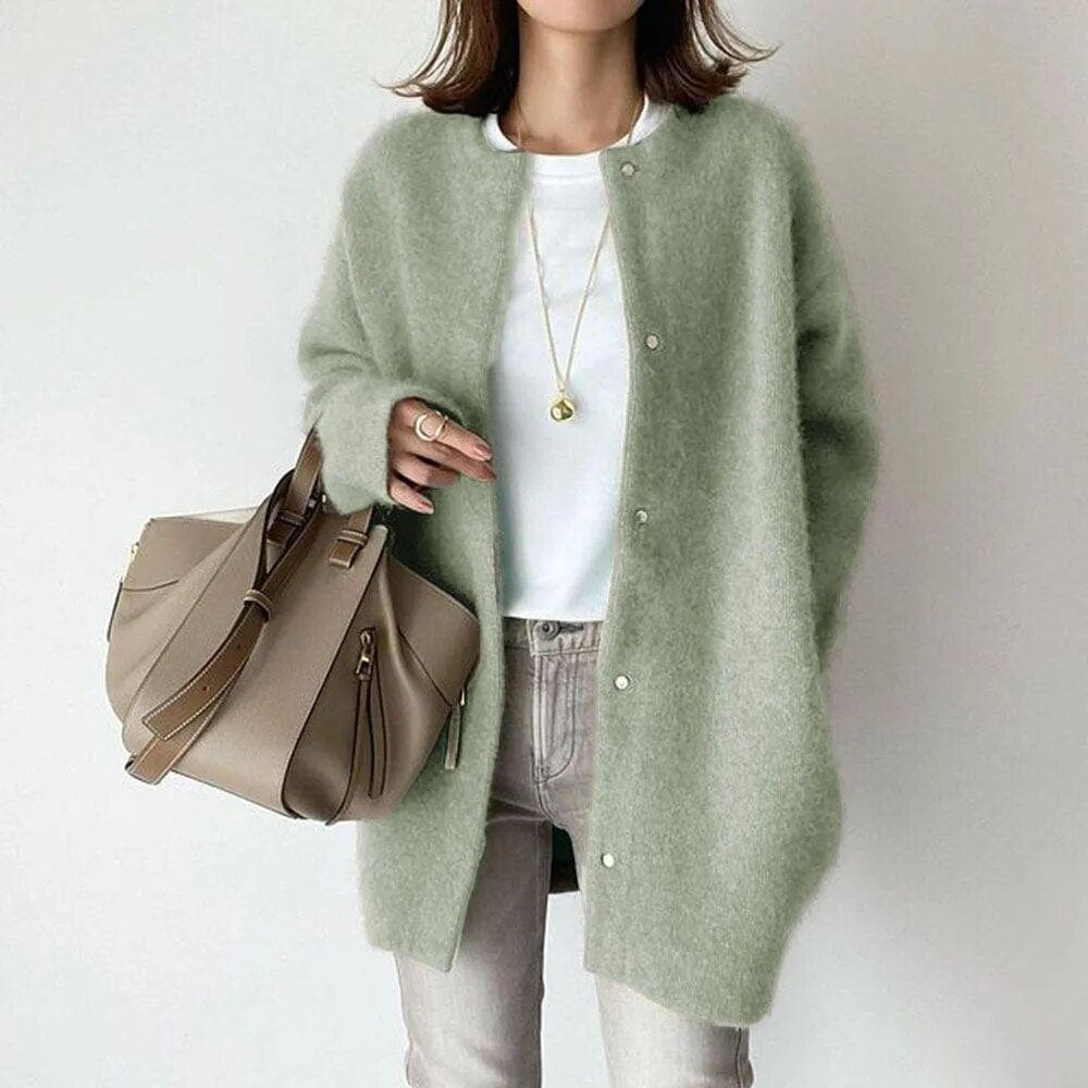 Cardigan élégant boutonné pour femme | Elira