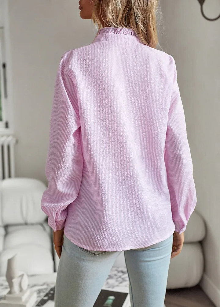 Chemise élégante à volants pour femme | Aurélina
