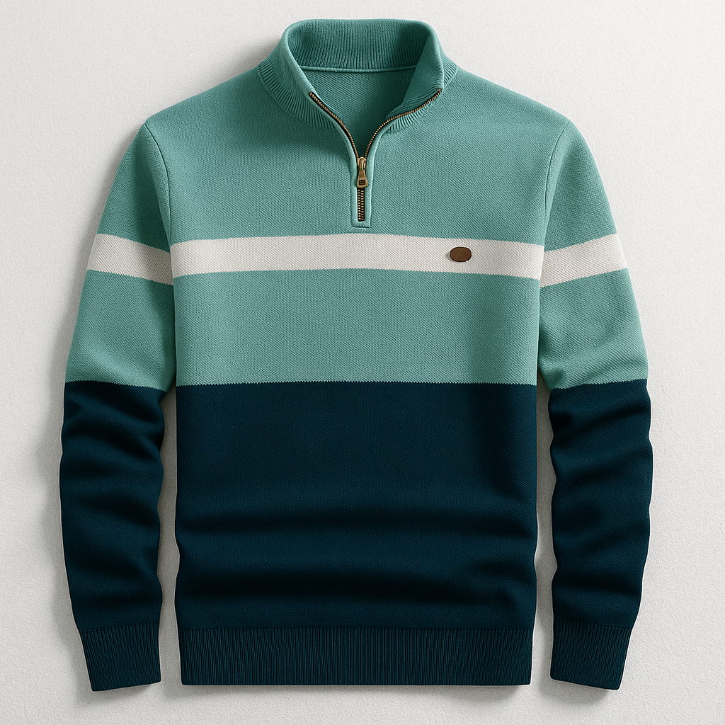 Pull col zippé coupe structurée pour homme | Bastien