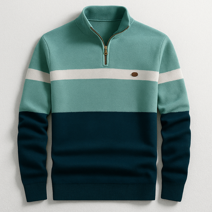 Pull col zippé coupe structurée pour homme | Bastien