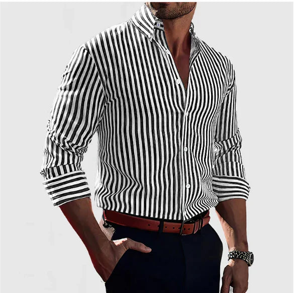 Chemise Rayée Élégante et Confortable | Homme