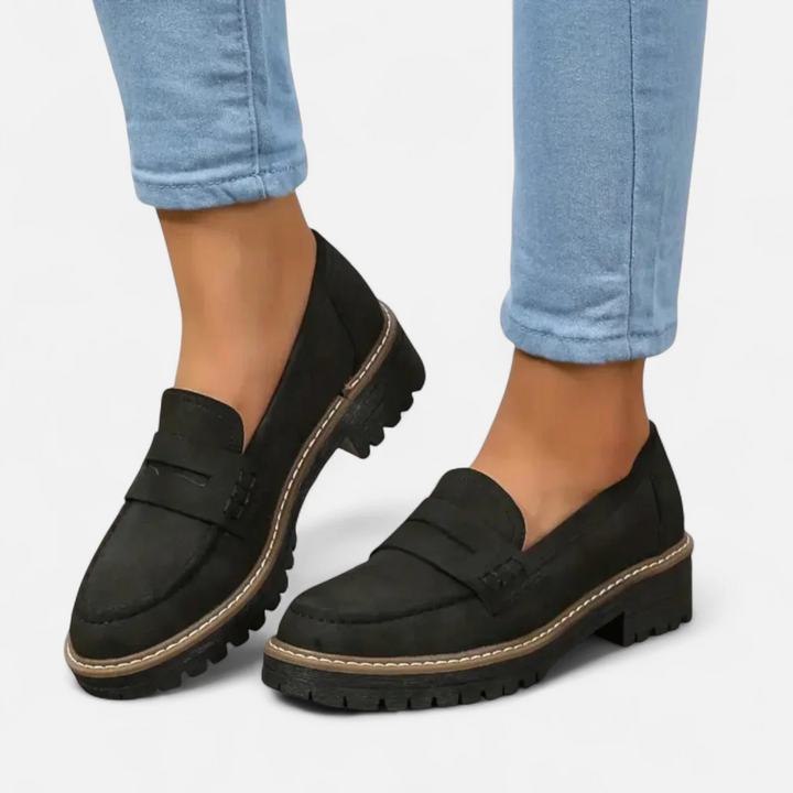 Selvane | Mocassin Talon Femme Bout Rond