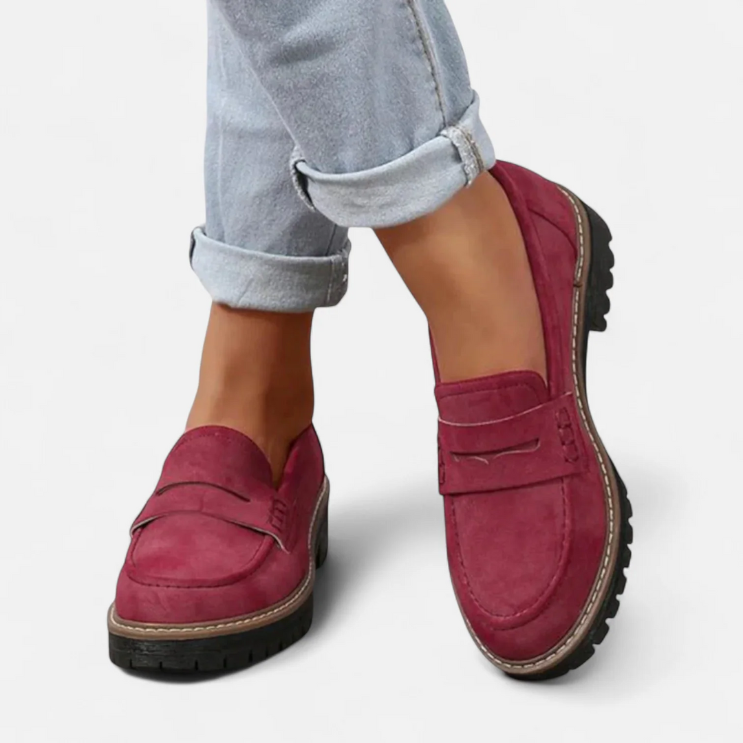 Selvane | Mocassin Talon Femme Bout Rond