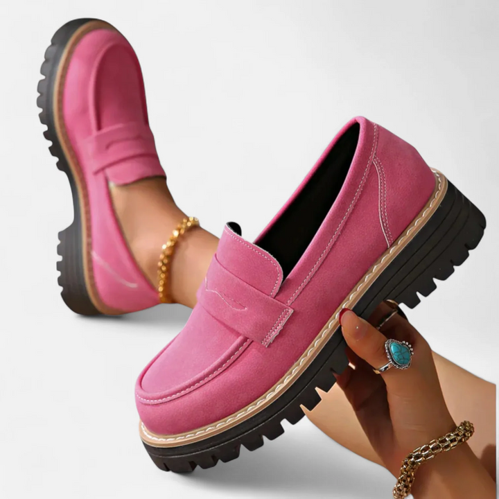 Selvane | Mocassin Talon Femme Bout Rond