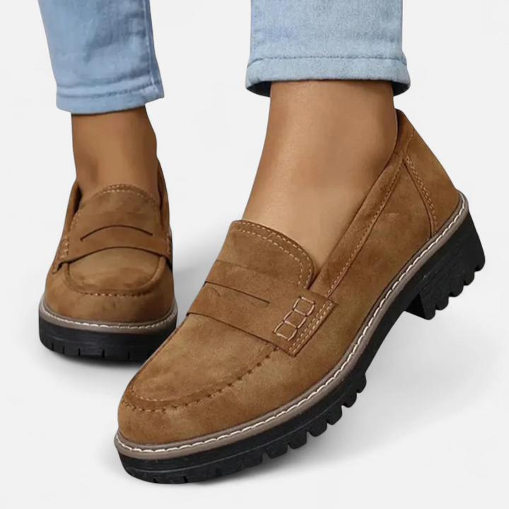 Selvane | Mocassin Talon Femme Bout Rond