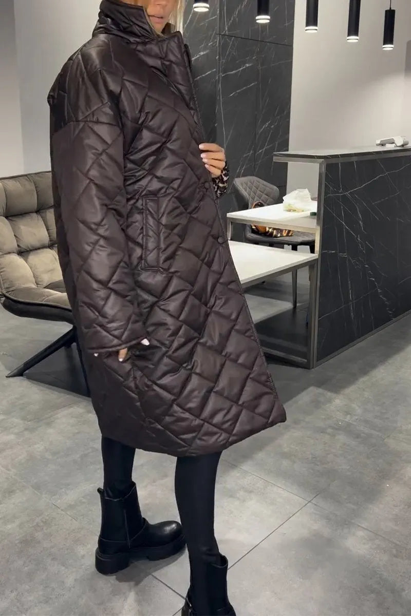 Élégant Chic Manteau | Doublure Léopard