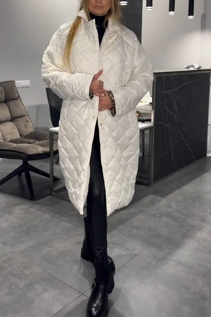 Élégant Chic Manteau | Doublure Léopard