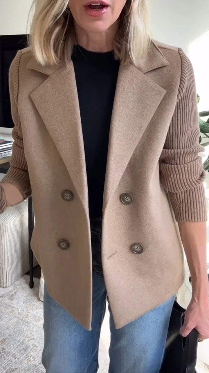 Blazer décontracté à double boutonnage pour femme | Saphira