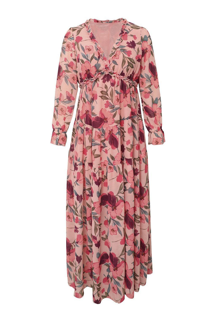 Robe longue fluide à fleurs
