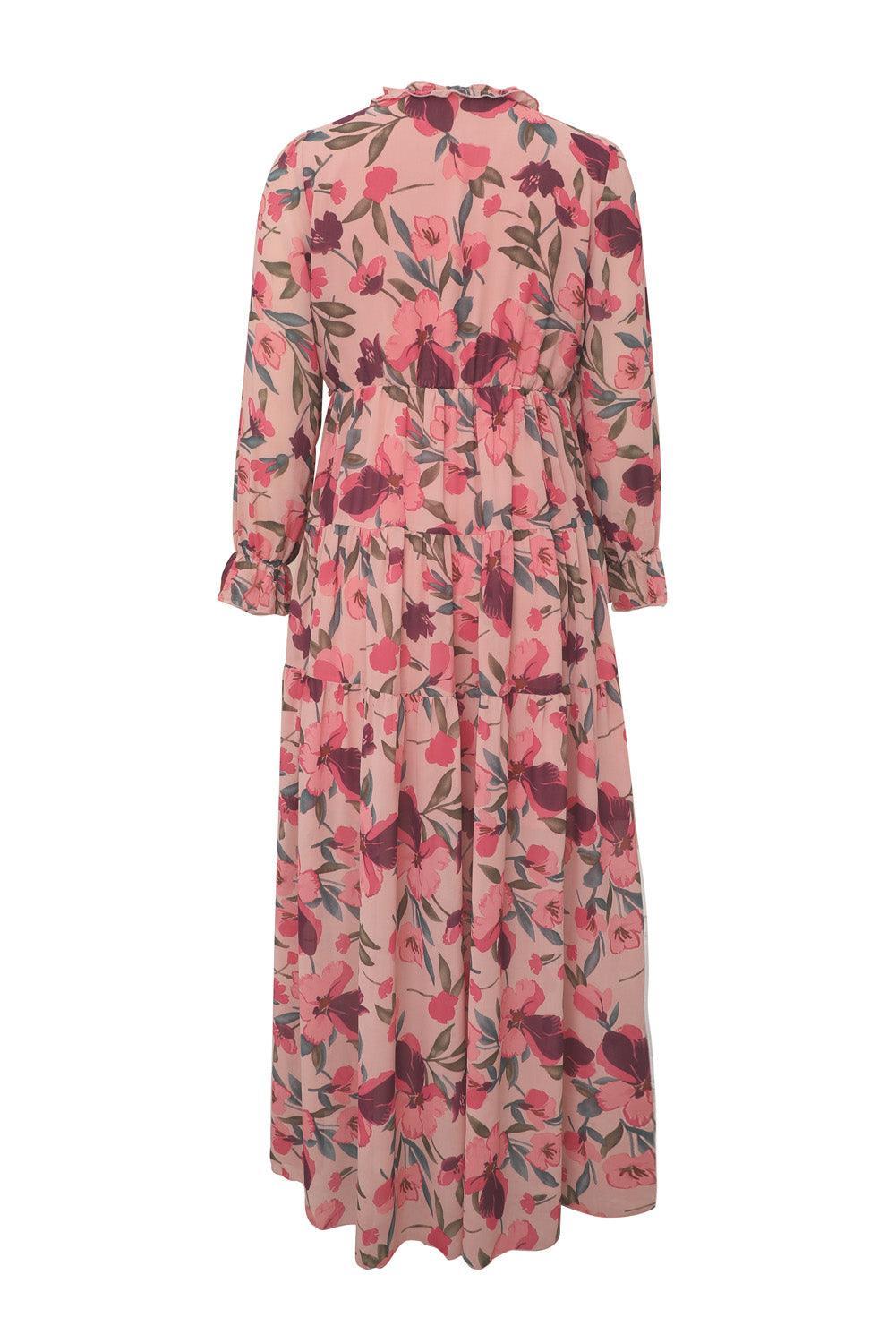 Robe longue fluide à fleurs
