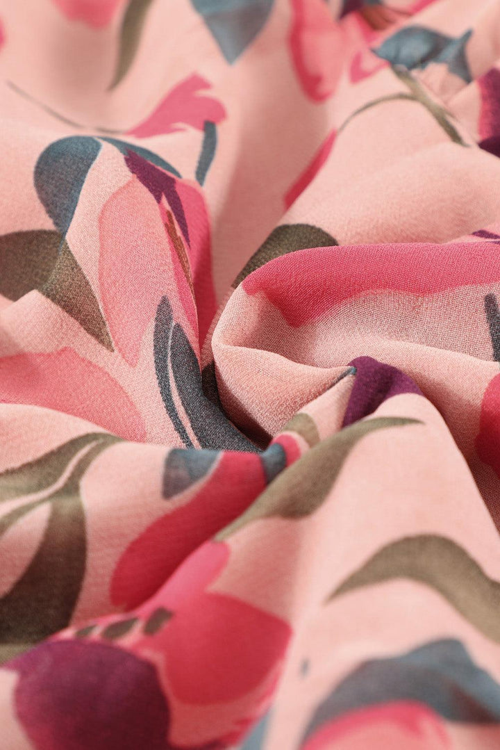 Robe longue fluide à fleurs