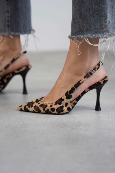 Escarpins Femme Élégants Léopard | Slingback