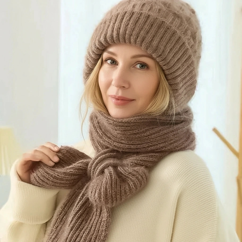 Ensemble Bonnet et Écharpe Doux Pour Femme | Frostelle