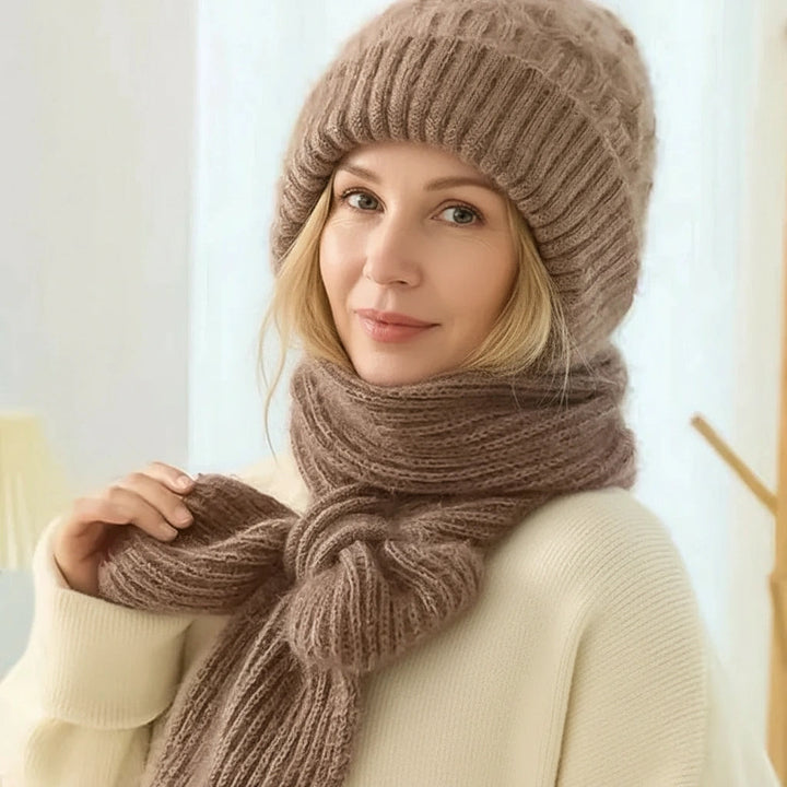 Ensemble Bonnet et Écharpe Doux Pour Femme | Frostelle