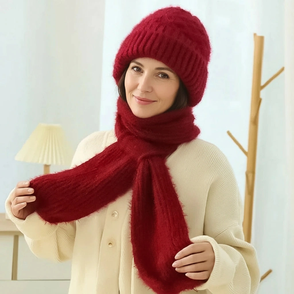 Ensemble Bonnet et Écharpe Doux Pour Femme | Frostelle