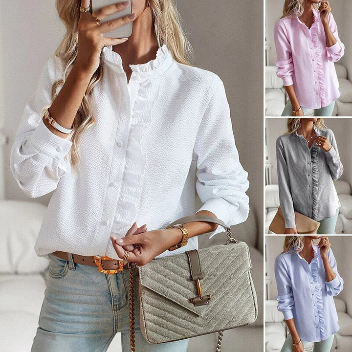 Chemise élégante à volants pour femme | Aurélina