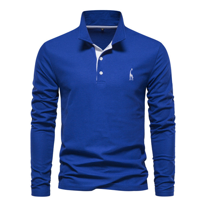 Antoine | Polo Homme à Manches Longues avec Motif Brodé