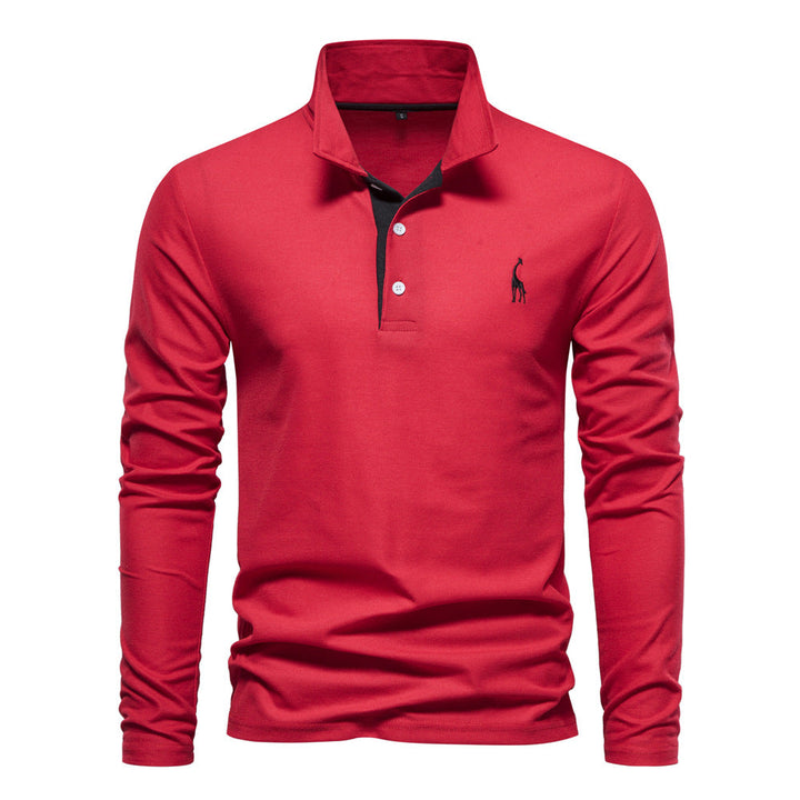 Antoine | Polo Homme à Manches Longues avec Motif Brodé