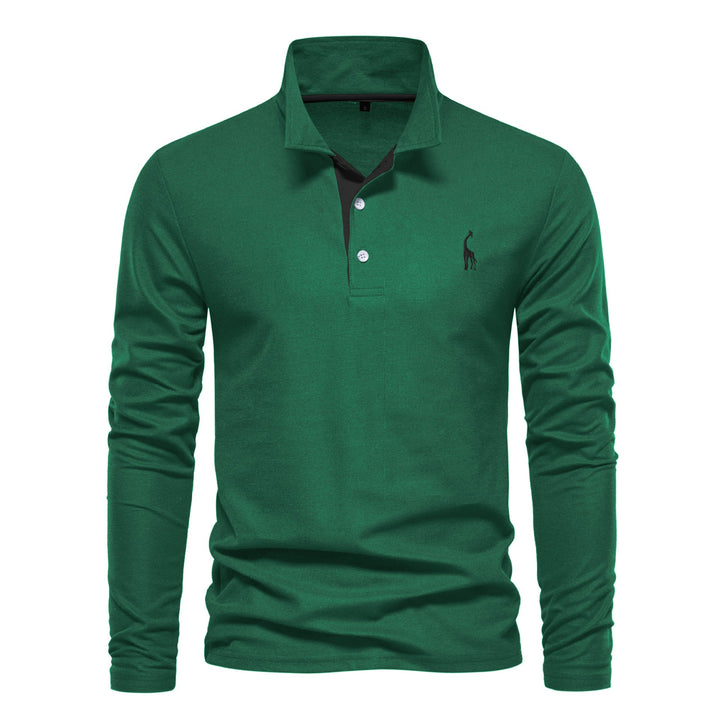 Antoine | Polo Homme à Manches Longues avec Motif Brodé
